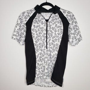 Terry Cycling Women's Black and White Cycling Top